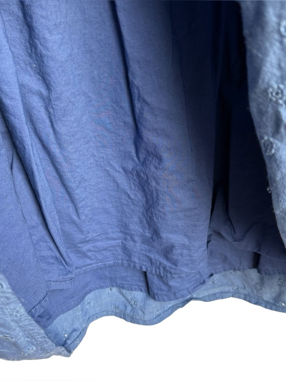 Old Navy Defined Smocked Waist Mini Dress Size XL Seaborne Blue Short Sleeve - Picture 11 of 16